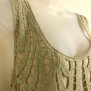 Sexy Gold Architectural Design Tank Top